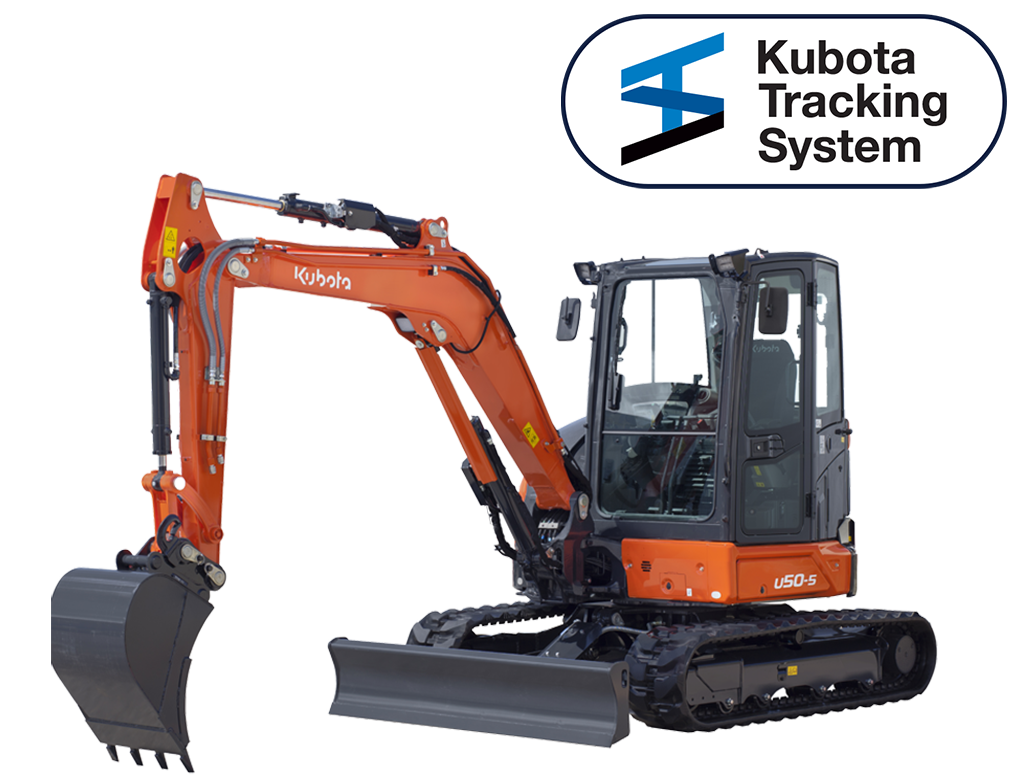 animation sur rendering Mini-Excavators Kubota U50-5 - Kubota